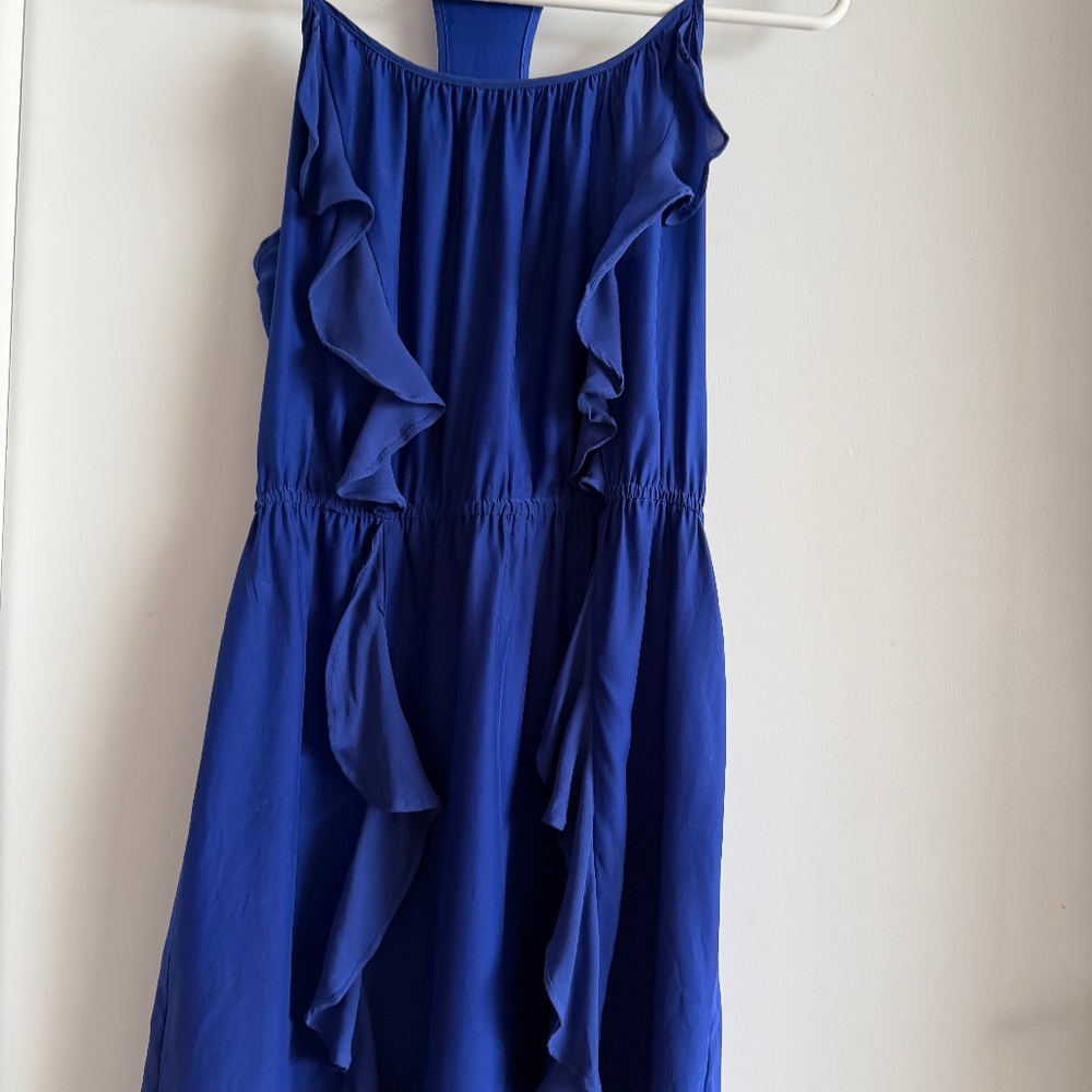 Parker Silk Ruffle Mini Dress